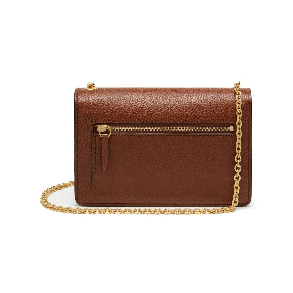 Mulberry Postmans Lock Clutch in Oak Natural Grain Leather RL4607 346G110 - Photo-2