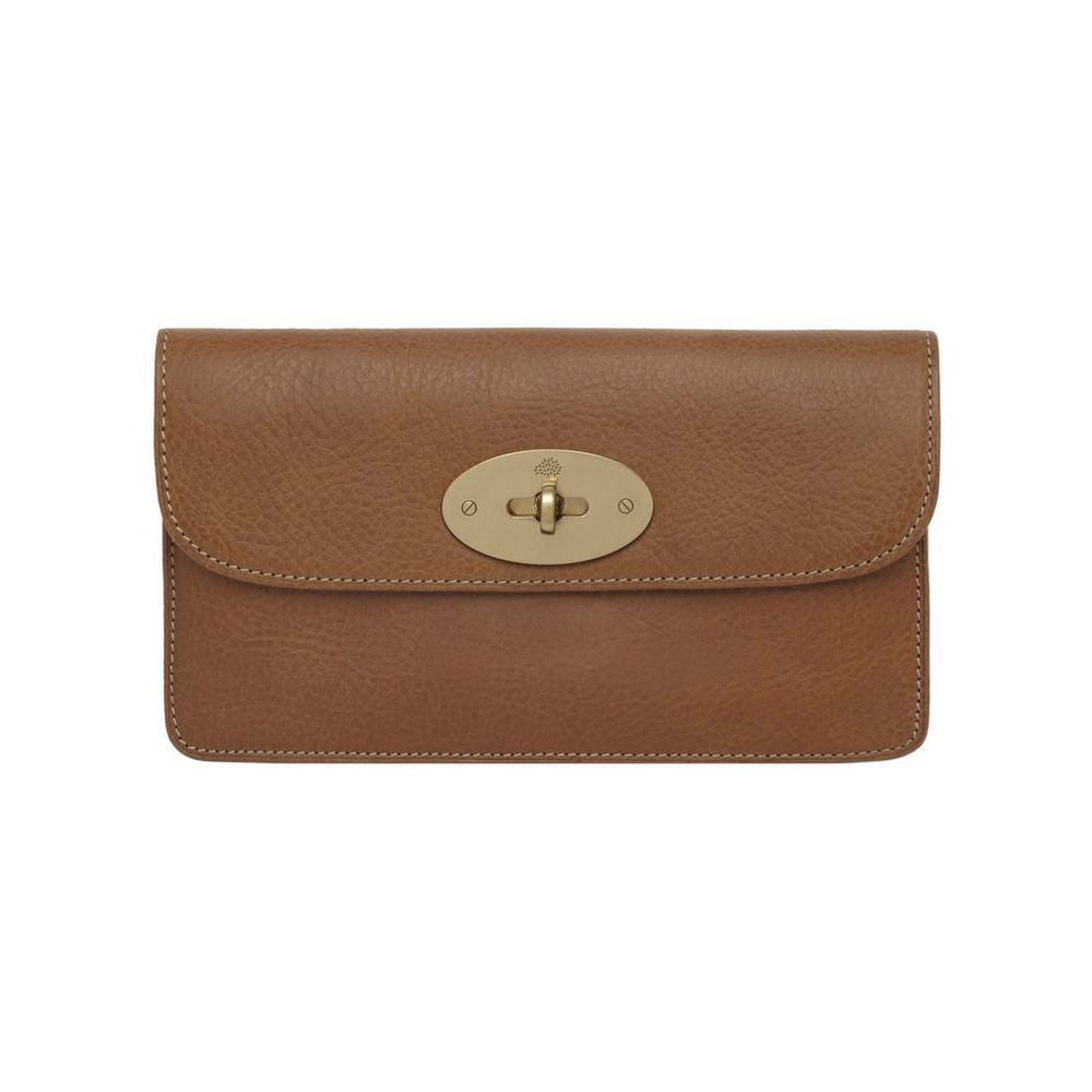 Mulberry Long Locked Purse in Oak Natural Leather With Brass RL8537 342G525