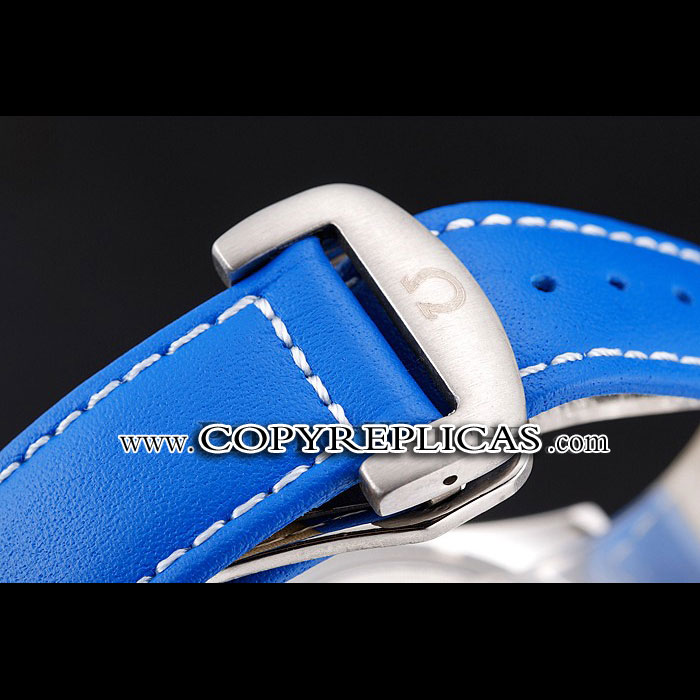 Omega Seamaster Planet Ocean Blue Dial Blue Leatherl Bracelet OMG6441 - Photo-3