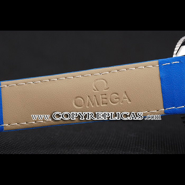 Omega Seamaster Planet Ocean Blue Dial Blue Leatherl Bracelet OMG6441 - Photo-4