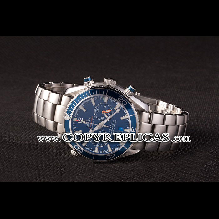 Omega Seamaster Planet Ocean Blue Tachymeter Blue Dial Stainless Steel Strap OMG6444 - Photo-2