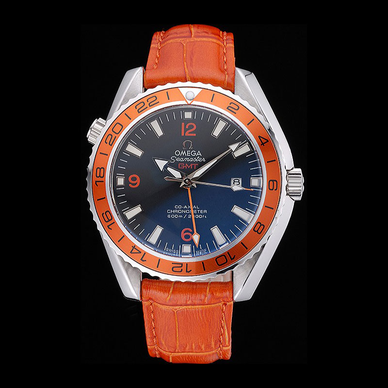 Omega Seamaster Planet Ocean GMT Orange Dial Orange Leather Band OMG6451