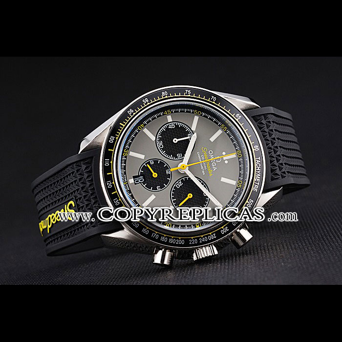 Omega Speedmaster Racing Chronograph Grey Dial Rubber Bracelet OMG6453 - Photo-2