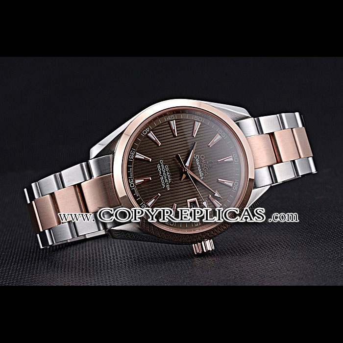 Omega Seamaster Brown Dial Two Tone Watch OMG6476 - Photo-2