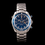 Omega Seamaster Planet Ocean Blue Tachymeter Blue Dial Stainless Steel Strap OMG6444