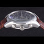 Omega DeVille Silver Bezel with Grey Dial and Brown Leather Strap OMG6446 - thumb-3