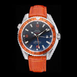 Omega Seamaster Planet Ocean GMT Orange Dial Orange Leather Band OMG6451