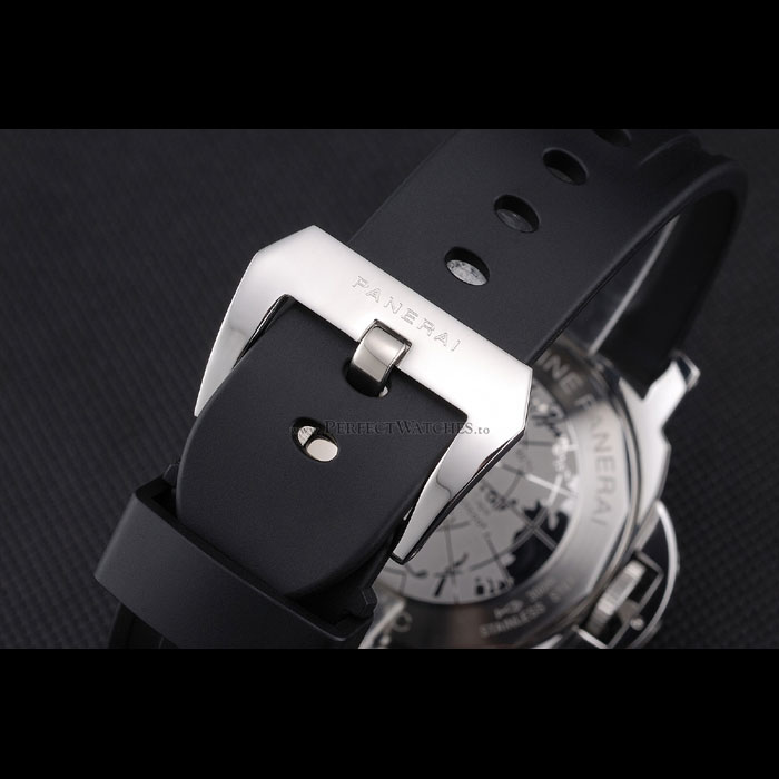 Panerai Luminor Brushed Stainless Steel Case Black Dial Black Rubber Strap PAM6492 - Photo-3