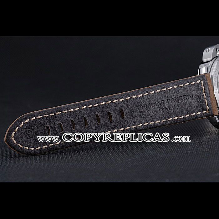 Panerai Luminor Marina Stainless Steel Bezel Khaki Leather Bracelet PAM6494 - Photo-4