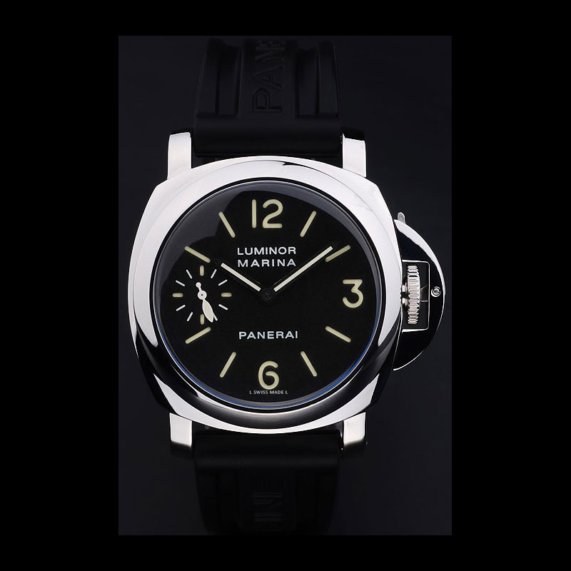 Panerai Luminor Black Rubber Bracelet Watch Replica PAM6497