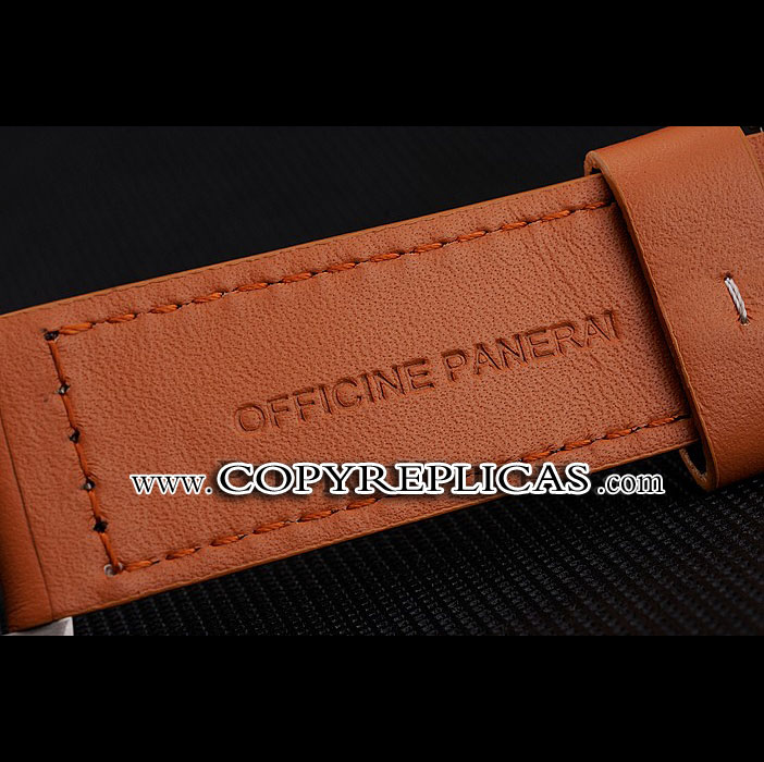 Panerai Radiomir Stainless Steel Bezel Orange Leather Bracelet PAM6499 - Photo-4