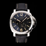 Panerai Luminor Automatic Power Reserve Black Embossed Dial Stainless Steel Black Strap PAM6495