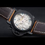 Panerai Luminor Black Ionized Stainless Steel Case Black Dial Brown Suede Leather Strap PAM6512 - thumb-4
