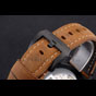 Panerai Luminor 1950 GMT Ceramica Black Dial Matte Black Case Brown Suede Leather Strap PAM6515 - thumb-4