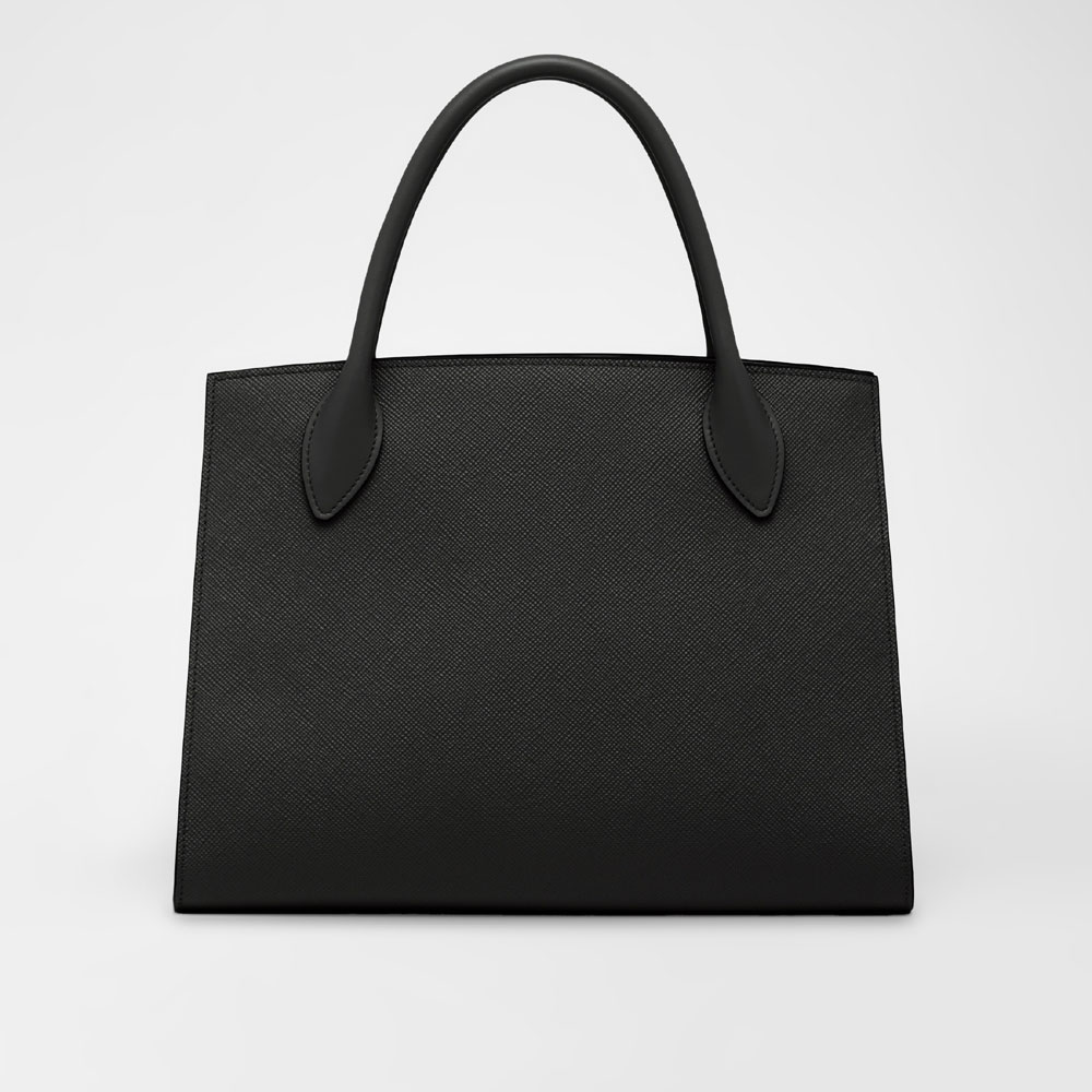 Black Prada Monochrome Medium Saffiano Bag 1BA155 2ERX F0002 - Photo-3