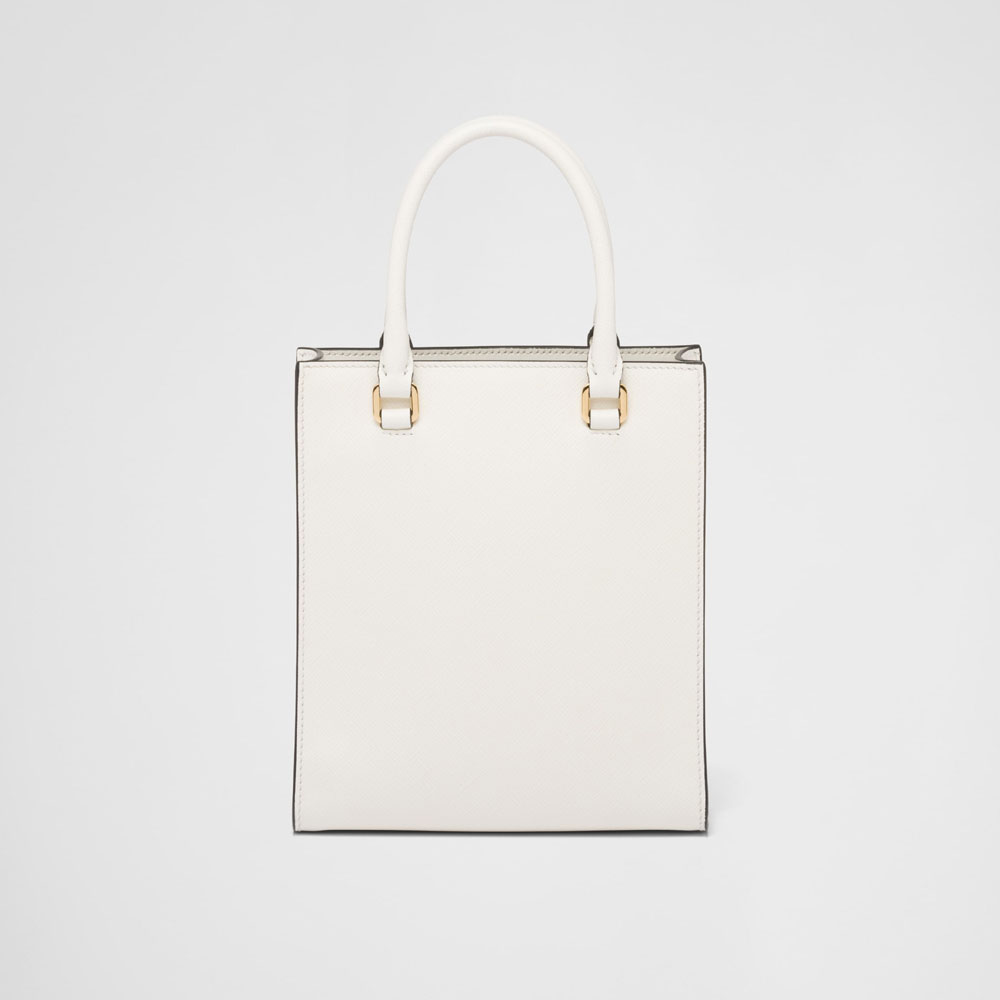 Prada White Saffiano Handbag 1BA333 NZV F0009 - Photo-3
