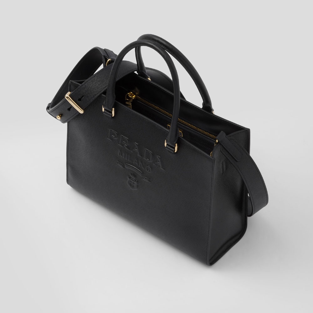 Prada Black Medium Saffiano Handbag 1BA337 NZV F0002 - Photo-2