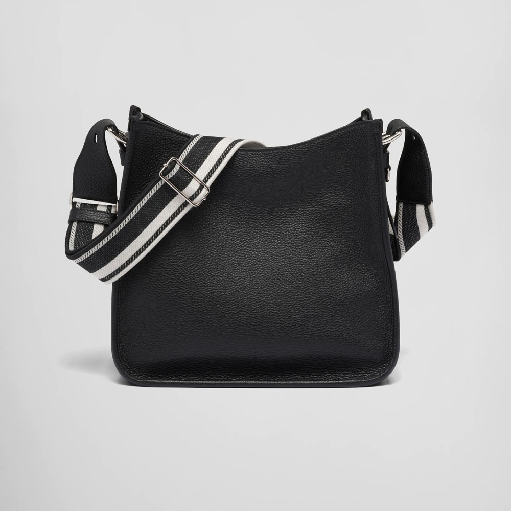 Prada Black Leather hobo bag 1BC073 2DKV F0002 - Photo-3