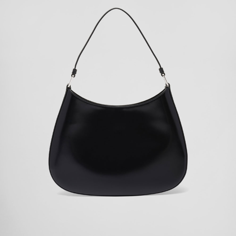 Black Prada Cleo Brushed Leather Shoulder Bag 1BC499 ZO6 F0002 - Photo-3