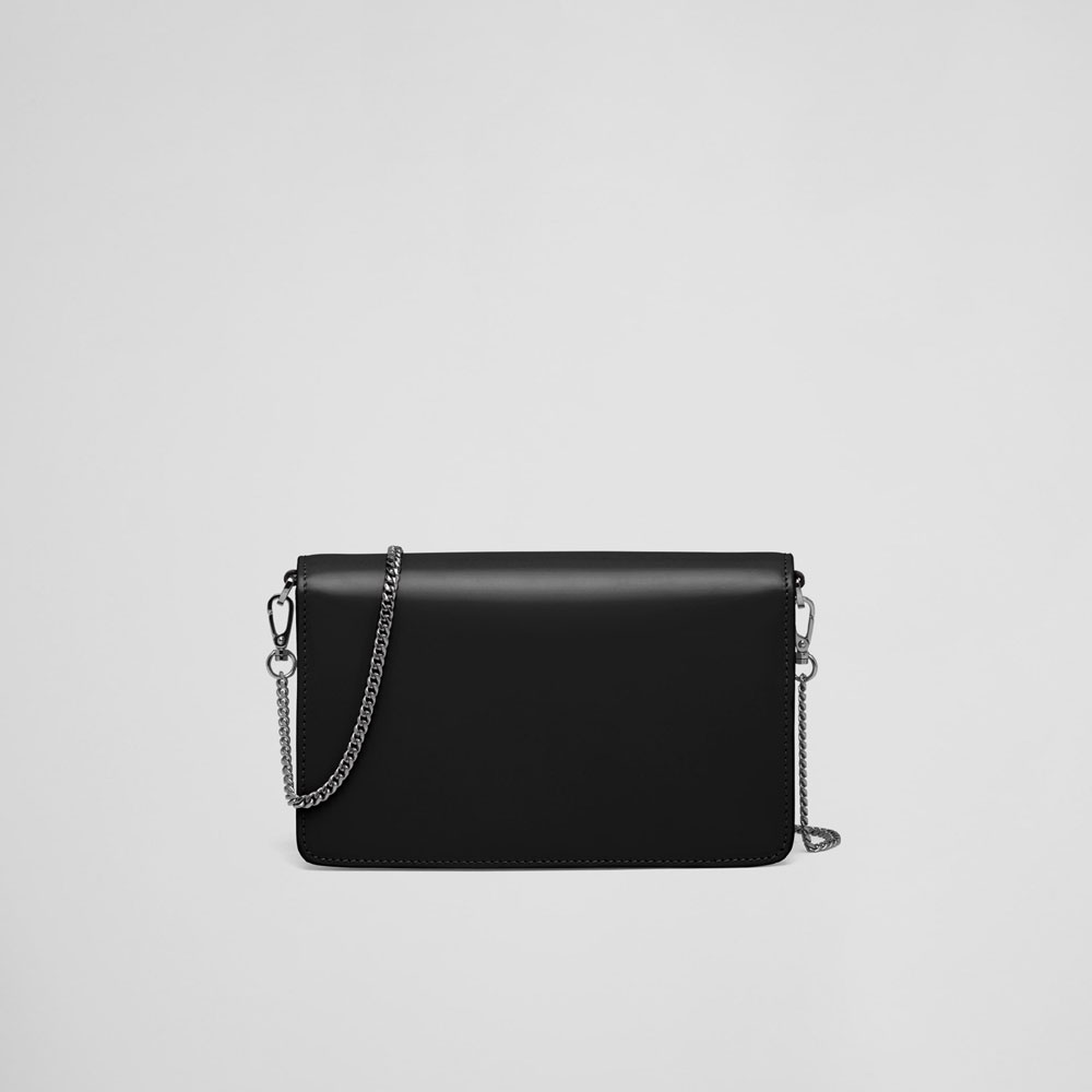 Prada Black Brushed Leather Shoulder Bag 1BD307 ZO6 F0002 - Photo-3
