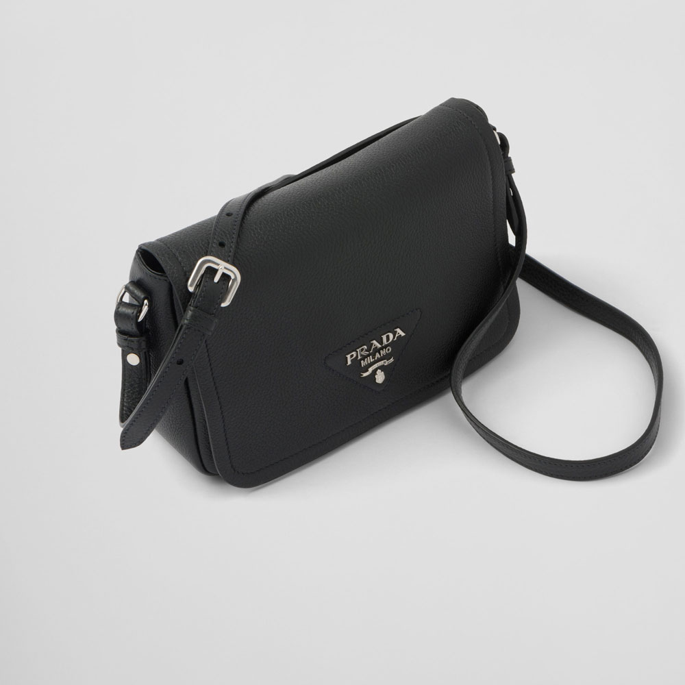 Prada Black Leather Shoulder Bag 1BD314 2DKV F0002 - Photo-2