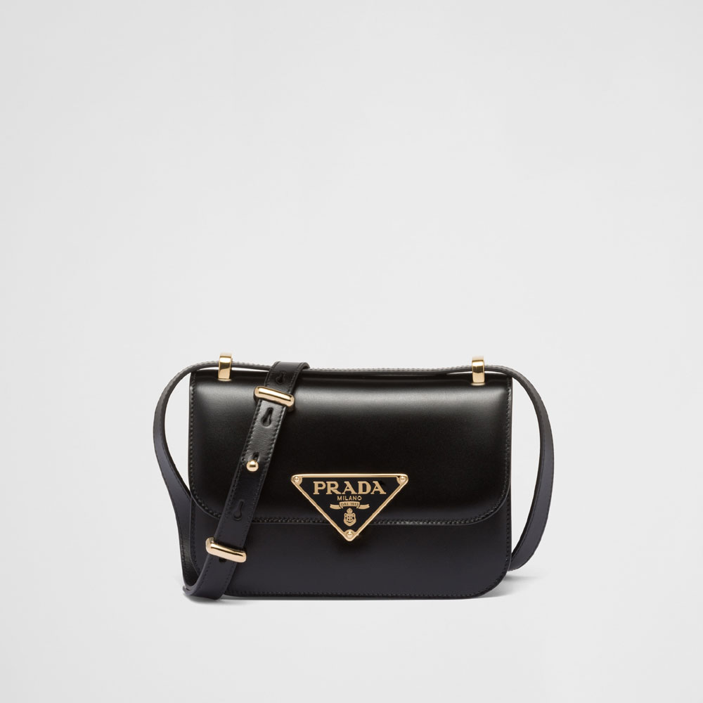 Black Prada Embleme Leather Bag 1BD340 2A3A F0002