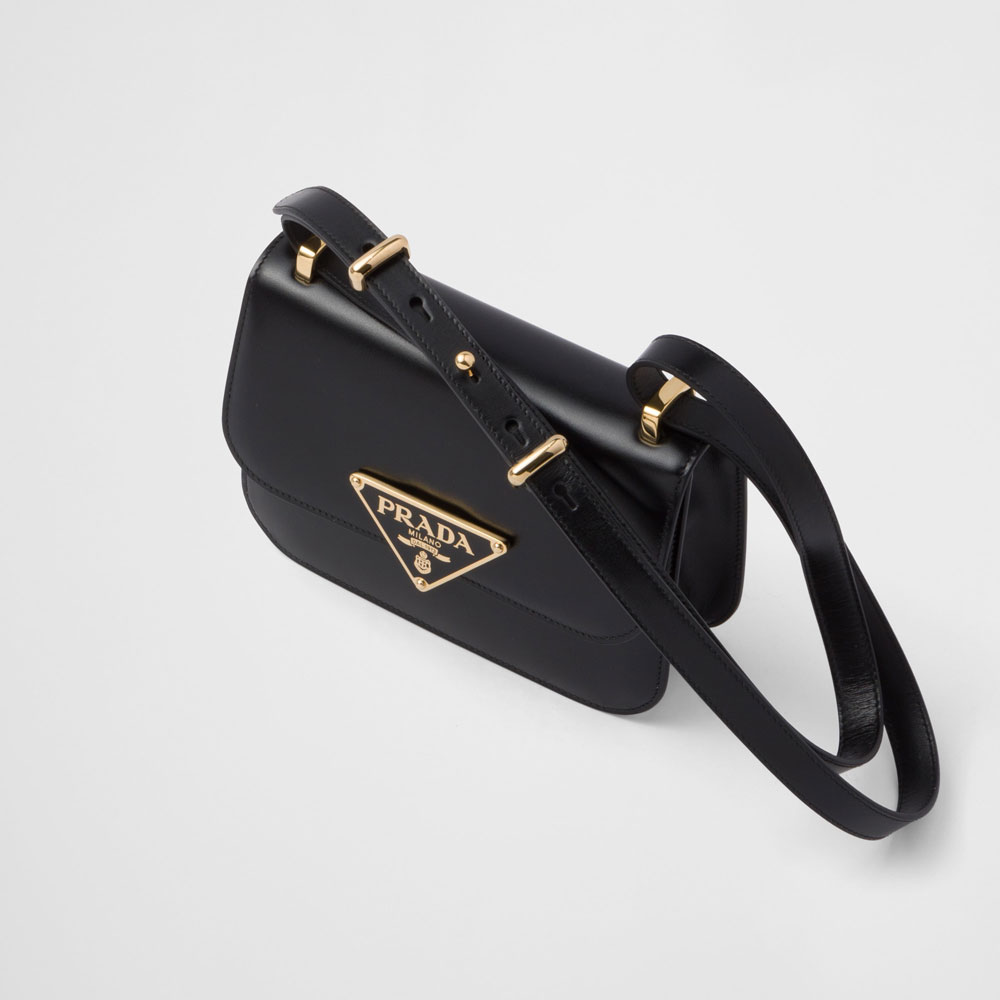 Black Prada Embleme Leather Bag 1BD340 2A3A F0002 - Photo-2