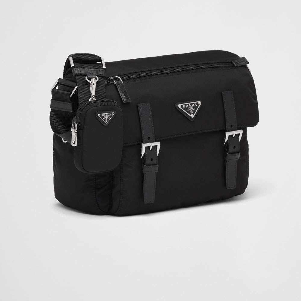 Prada Black Re-nylon Shoulder Bag 1BD953 RV44 F0002 - Photo-2