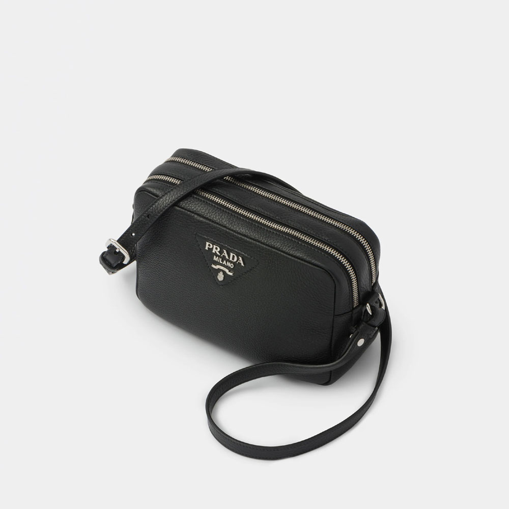 Prada Black Leather bag with shoulder strap 1BH082 2DKV F0002 - Photo-2
