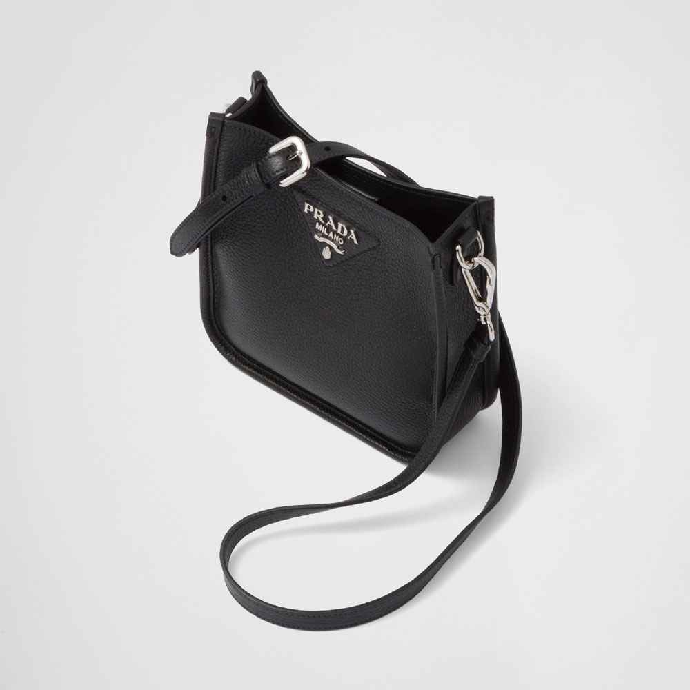 Prada Black Leather Mini Shoulder Bag 1BH191 2DKV F0002 - Photo-2