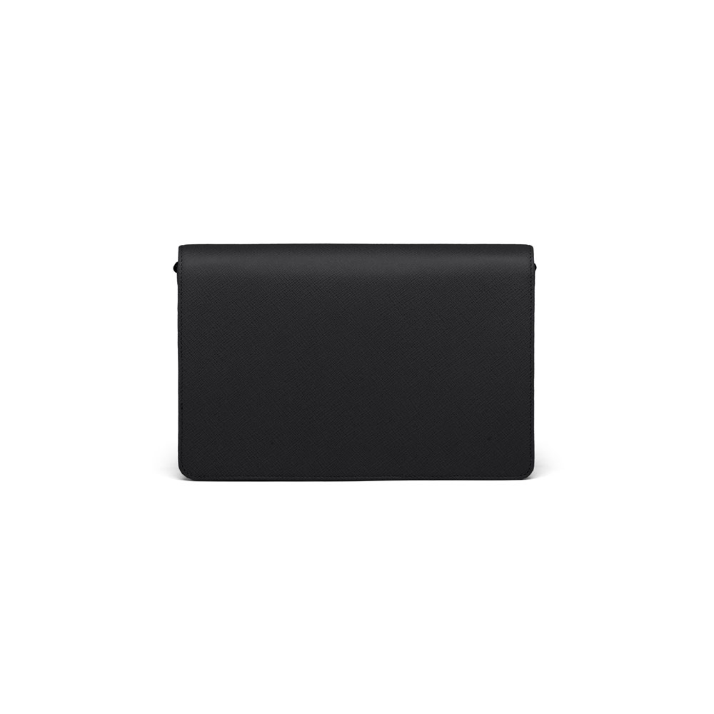 Prada Black Saffiano Leather Mini Bag 1BP018 NZV F0002 - Photo-3