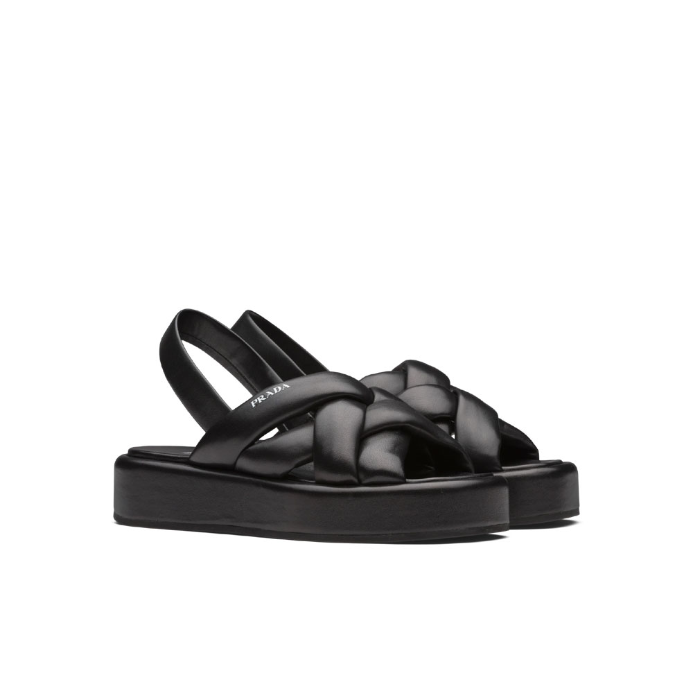 Prada Nappa leather flatform sandals 1XZ747 038 F0002