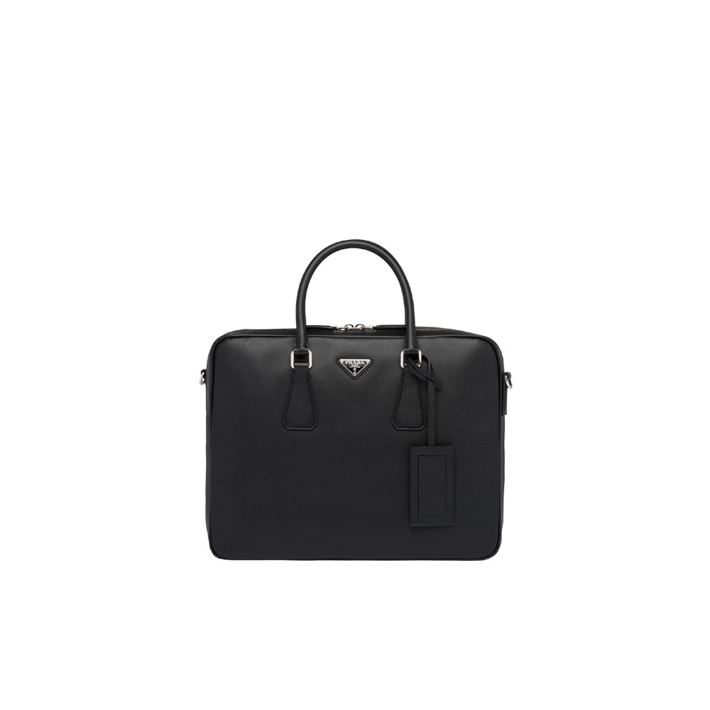Prada Saffiano leather briefcase 2VE011 9Z2 F0002