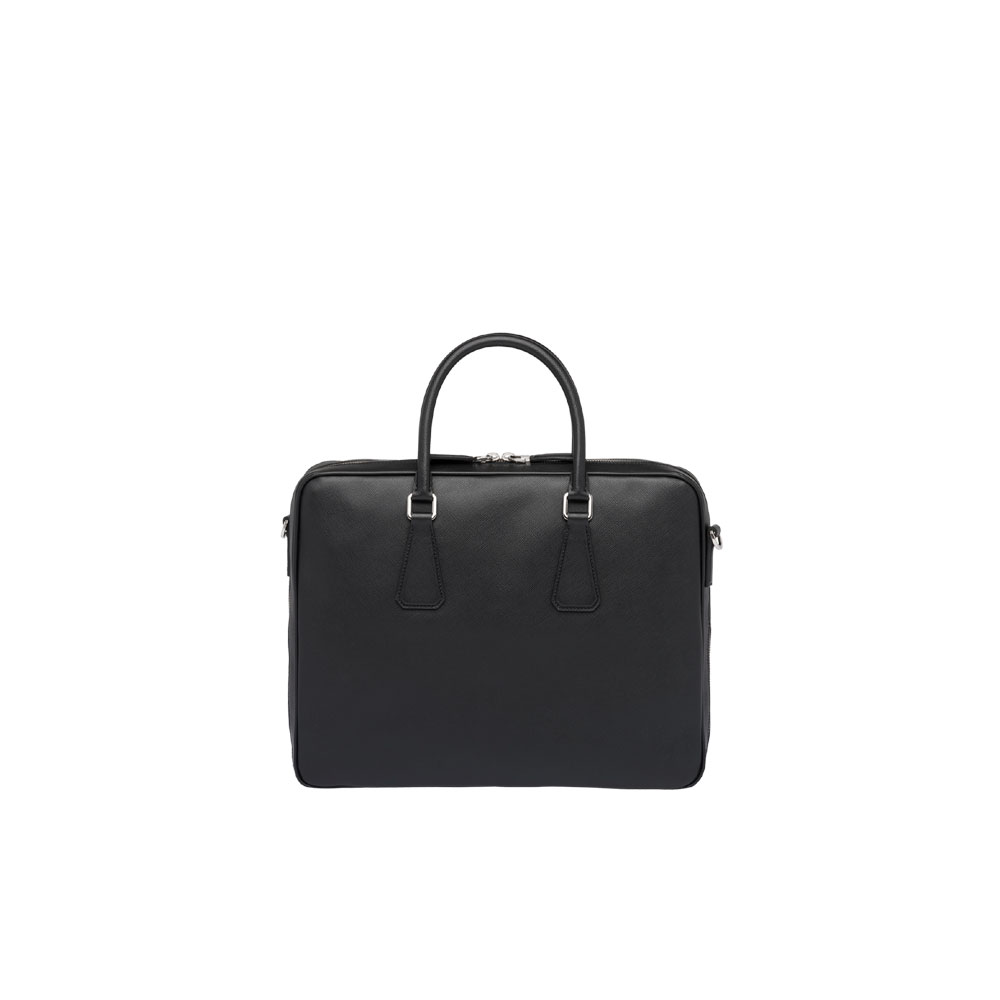 Prada Saffiano leather briefcase 2VE011 9Z2 F0002 - Photo-3