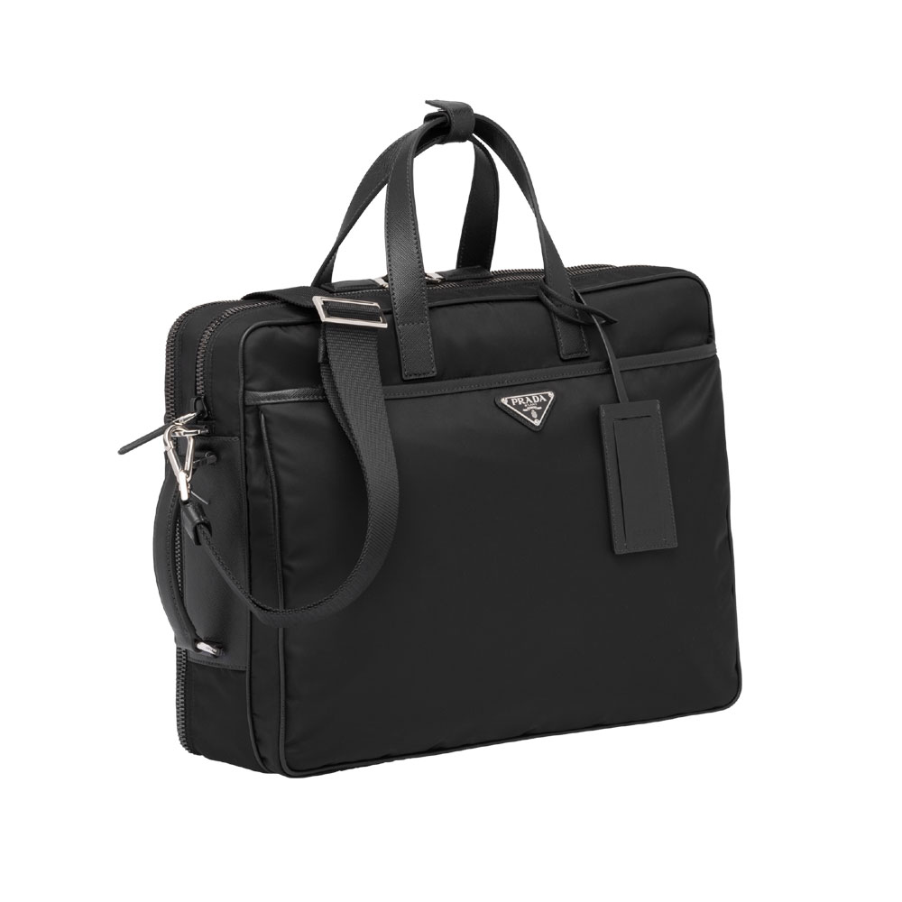 Prada Saffiano leather and nylon bag 2VE015 064 F0002 - Photo-2