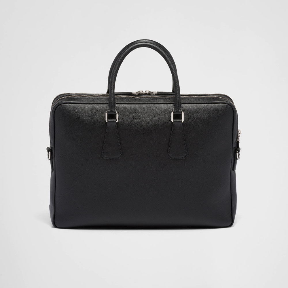 Prada Saffiano leather briefcase 2VE022 9Z2 F0002 - Photo-3