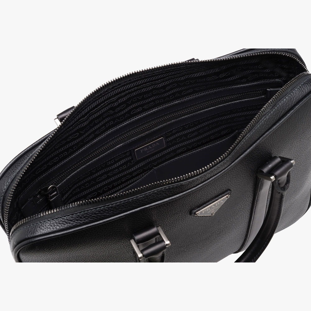 Prada Calf leather briefcase 2VE368 2EYT F0002 - Photo-4