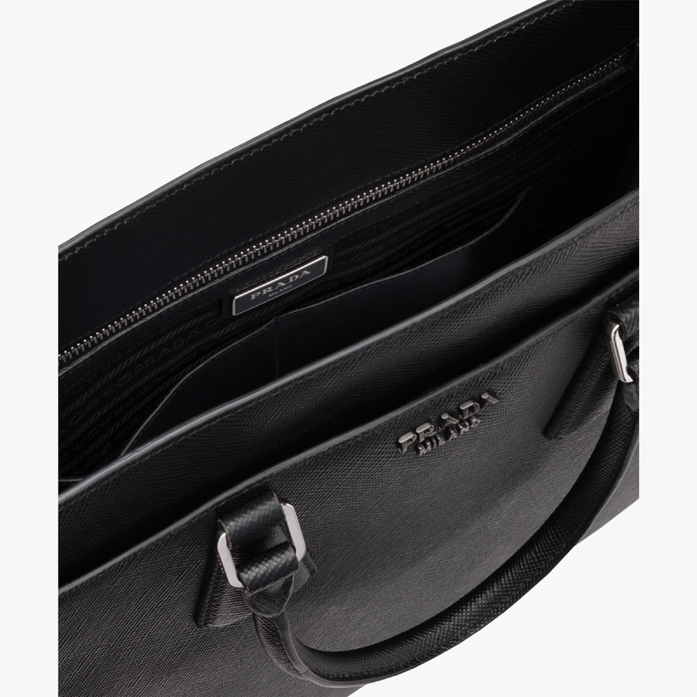 Prada Saffiano Cuir leather tote bag 2VG014 2FAD F0002 - Photo-4
