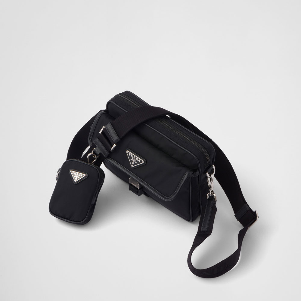 Prada Black Re-nylon Saffiano Shoulder Bag 2VH133 2DMH F0002 - Photo-2
