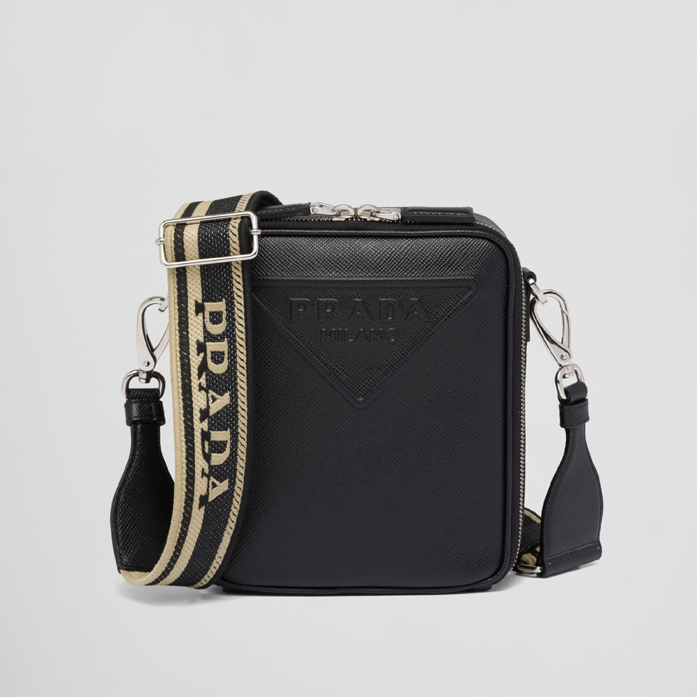 Prada Black Saffiano Shoulder Bag 2VH154 2FAD F0002