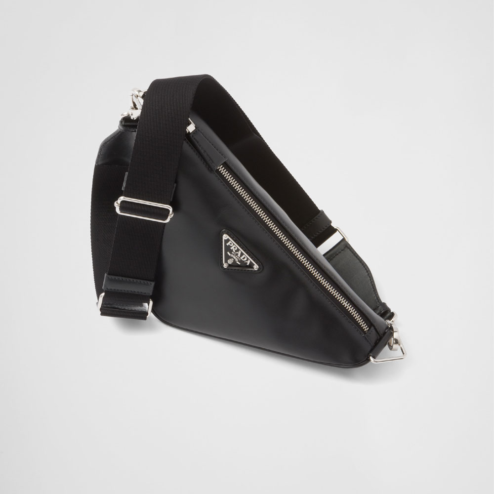 Black Prada Triangle Leather Bag 2VH155 ASK F0002 - Photo-2