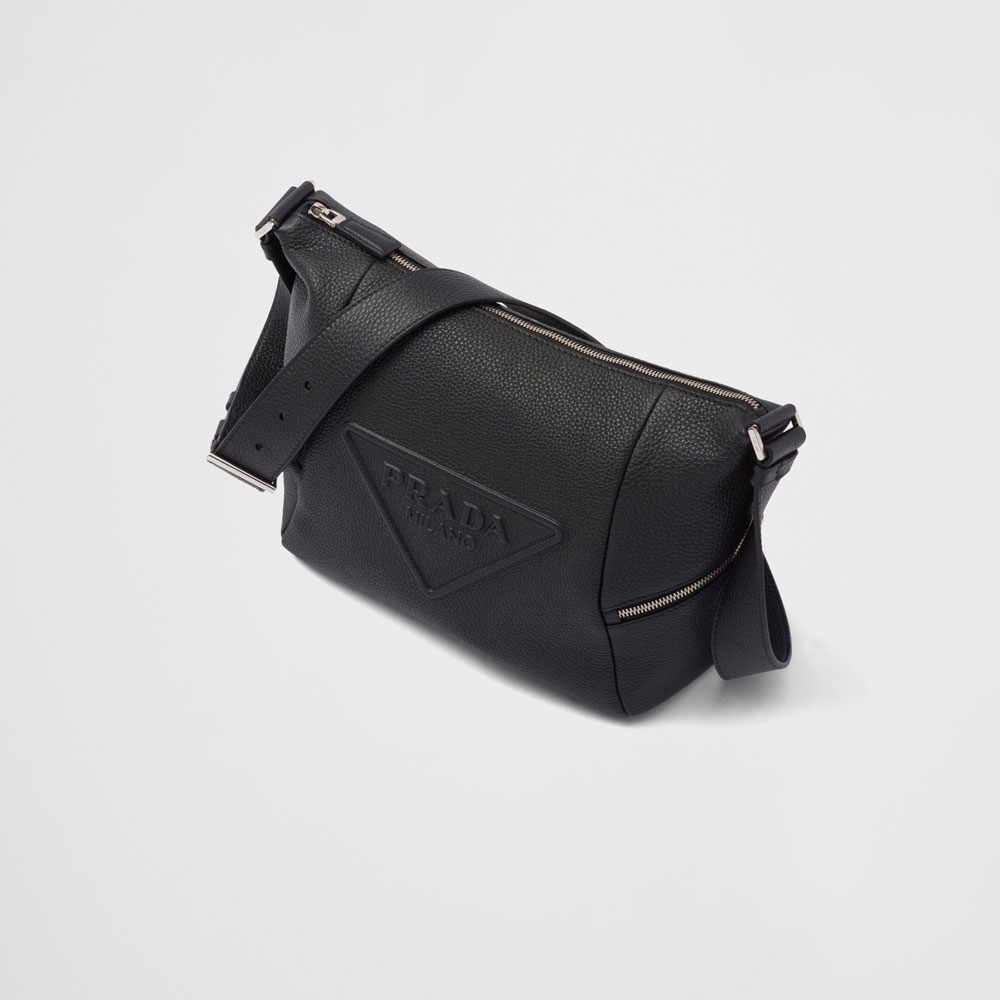 Prada Black Leather Bag With Shoulder Strap 2VH165 2BBE F0002 - Photo-2