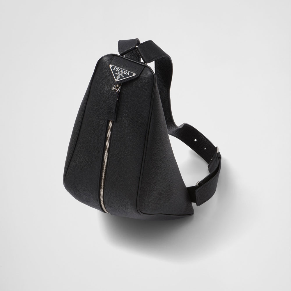 Prada Black Leather backpack 2VZ099 2BBE F0002 - Photo-2