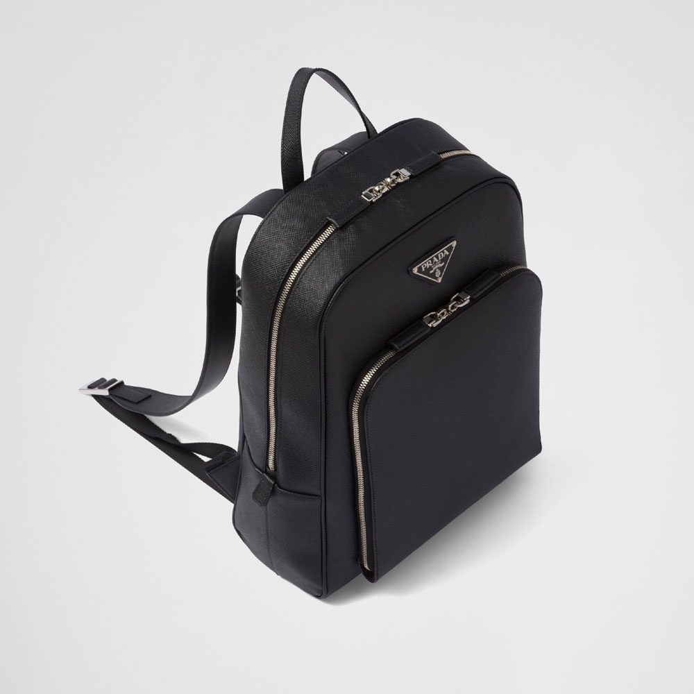 Prada Black Saffiano Backpack 2VZ102 2FAD F0002 - Photo-2