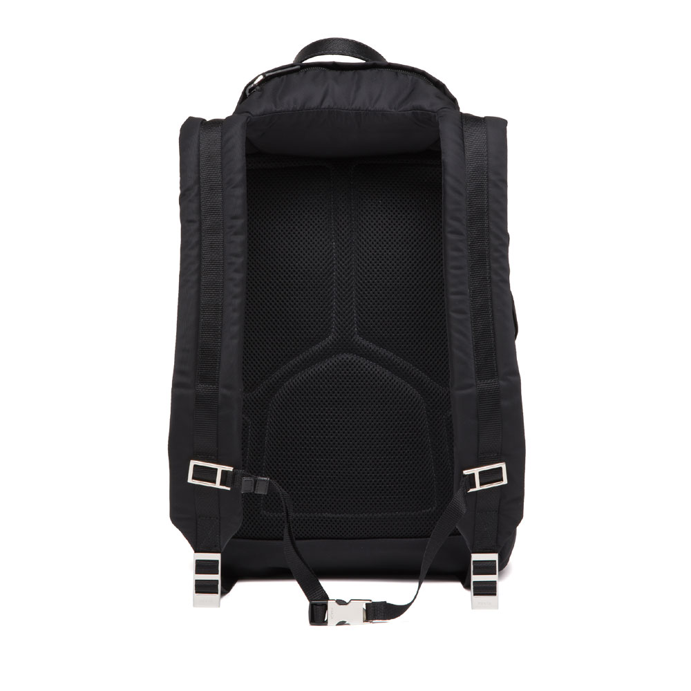 Prada Black Re-nylon Saffiano Backpack With Hood 2VZ135 2DMG F0002 - Photo-3
