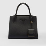 Black Prada Monochrome Small Saffiano Bag 1BA156 2ERX F0002