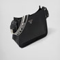 Prada Black Leather hobo bag 1BC073 2DKV F0002 - thumb-2