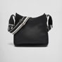 Prada Black Leather hobo bag 1BC073 2DKV F0002 - thumb-3