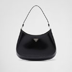 Black Prada Cleo Brushed Leather Shoulder Bag 1BC499 ZO6 F0002