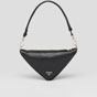 Black Prada Triangle Leather Mini-bag 1BC543 2BYA F0002 - thumb-3